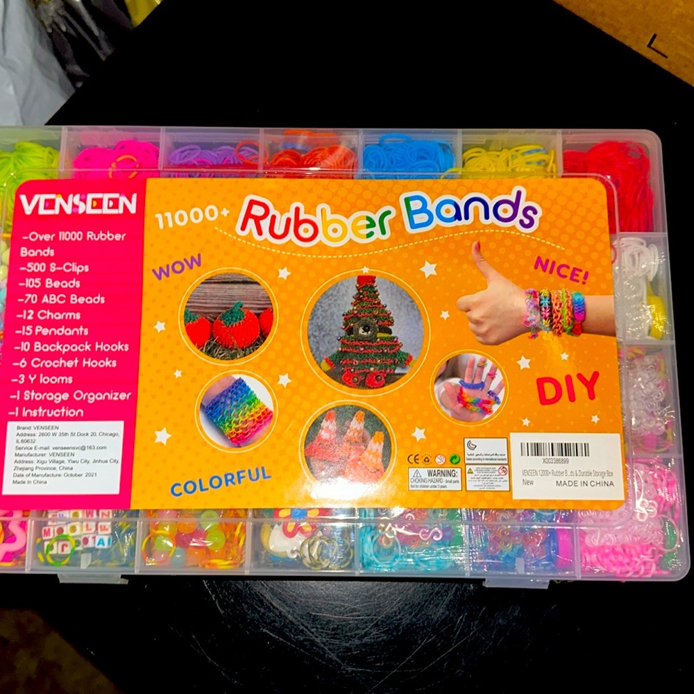Rubber bracelet set for kids, replacement rubber band set,